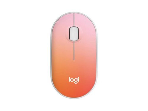Logitech - M340 Wireless Mouse - Silent Clicks, USB Receiver, Print - Wireless - Tropical Sunrise-Front_Standard 
