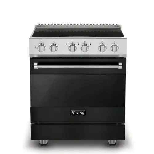 Front. Viking - 3-Series Induction Self-Clean Range - Antique Bronze.