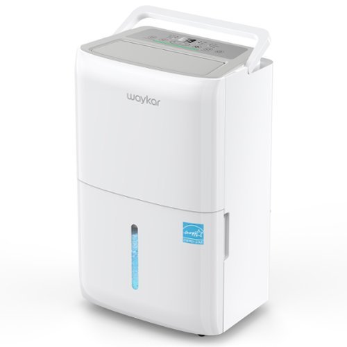 Waykar - 80-Pint 5,000 sq. ft. Energy Star Quiet Dehumidifier with Bucket and Auto Defrost for Bedroom and Basement - White-Front_Standard 