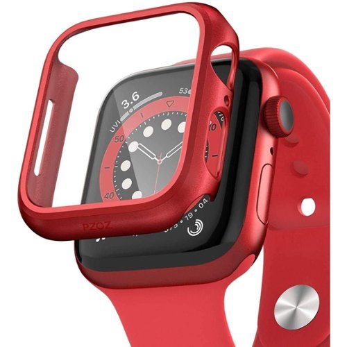 Entronix - Hard Case for Apple Watch Series 10, 46mm with Built-In Screen Protector - Red-Front_Standard 