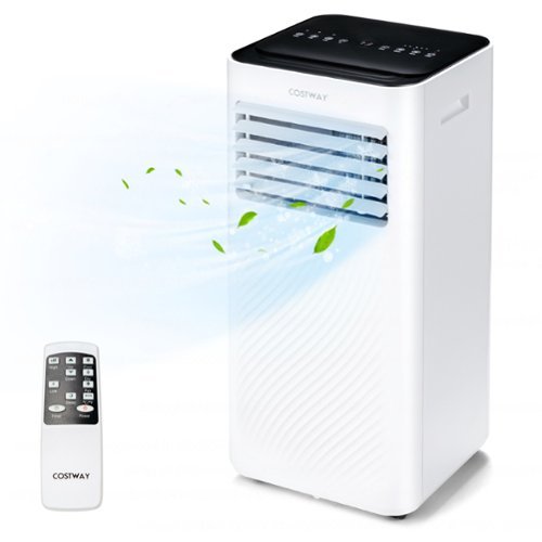 Costway Portable Air Conditioner  6000 BTU (10000BTU ASHRAE) 4-in-1 AC with Cool Fan Humidifier Sleep Mode - White