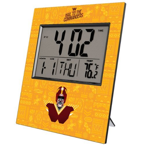Keyscaper - Washington Commanders 2024 Illustrated Limited Edition Digital Desk/Wall Clock - Gray-Front_Standard 
