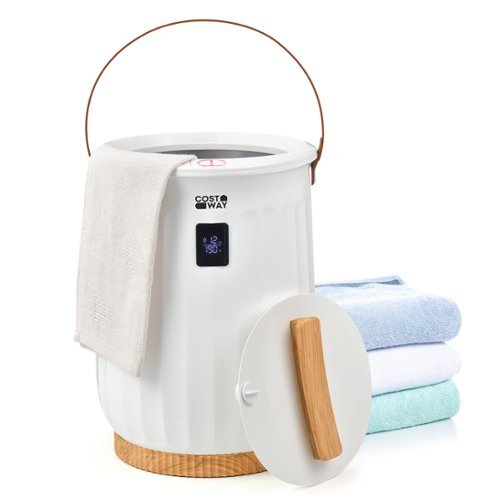 Costway - 20L Bathroom Towel Heater Bucket with Fragrance Holder & LCD Display