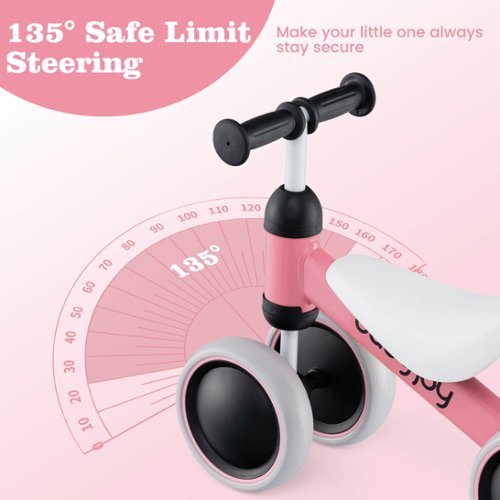 Costway 4 Wheels Baby Balance Bike for 2 Years Old Boys Girls with