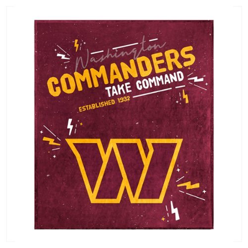 Logo Brands - Washington Commanders 60" x 70" Plush Throw Blanket - Multicolor-Front_Standard 