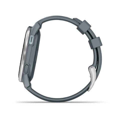 Garmin Approach S44 GPS Smartwatch 43mm Anodized Aluminum - Silver Aluminum Bezel with Twilight Silicone Band BUY IN EUROPE