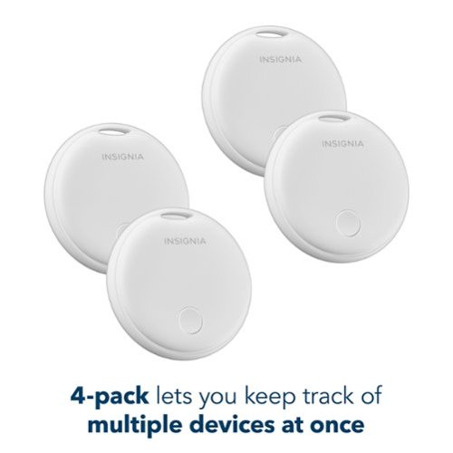 Insignia™ Locator Tag for iOS, iPadOS, and macOS with Apple Find My App (4-Pack) - White BUY ONLINE
