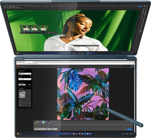 Lenovo Yoga Book 9i 2-in-1 14 2.8K Dual Screen OLED Touchscreen Laptop - Intel Core Ultra 7 Processor - 16GB RAM - 1TB SSD - Tidal Teal BUY IN QATAR