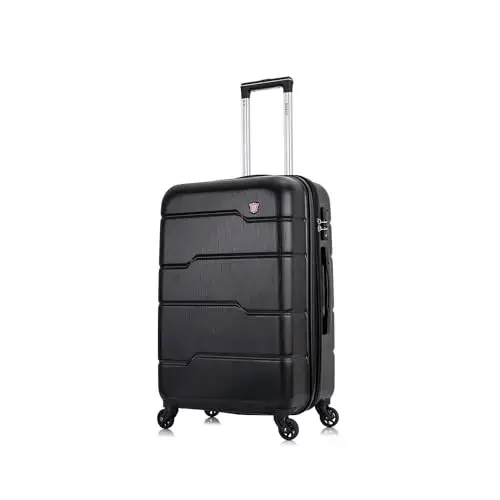 Front. Vulpecula Spade - RODEZ Hardside Luggage with Ergonomic Handles and TSA Lock | Spacious Traveling Suitcase, Travel Suitcase with Four - Black.