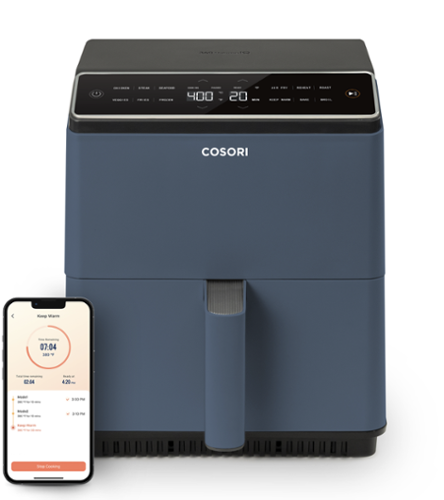 Cosori - DualBlaze 6.8QT Smart Air Fryer CAF-P583S-BUSW - Blue-Front_Standard 