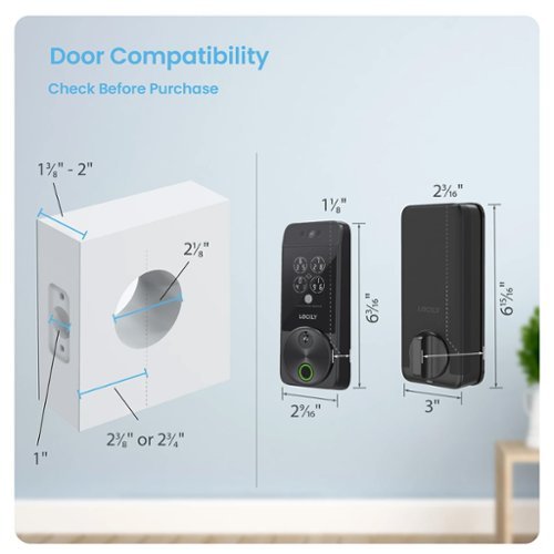 Lockly Visage Smart Lock Wi-Fi Deadbolt Facial/Keyway/Fingerprint - Matte Black SHOP ONLINE