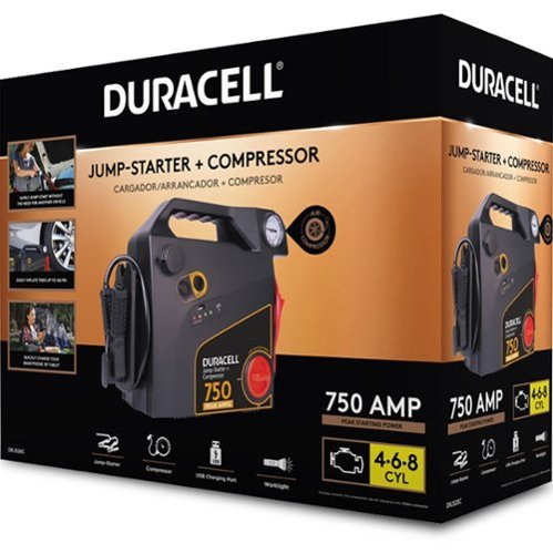 Duracell - 750 Amp Portable Jump Starter + Air Compressor - Black-Alt_View_Standard_19