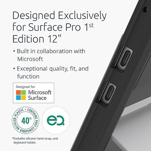 Kensington BlackBelt EQ Rugged Stand Case for Surface Pro 1st Edition 12 - Black GLOBAL SHIPPING