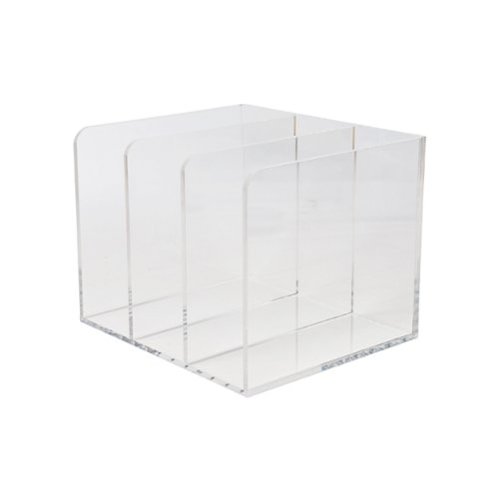Martha Stewart - Brody Premium Acrylic Desktop File Holder - Clear-Front_Standard 
