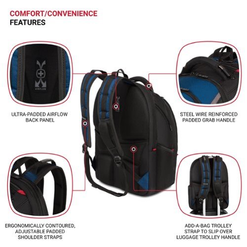 SwissGear Ibex Backpack for 17'' Laptop - Blue BUY IN DUBAI