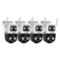 Defender - AI POWERED Guard Pro 3K PLUS Dual Lens PTZ Wi-Fi 6 Plug-in Security Camera - 4 Pack - White-Front_Standard