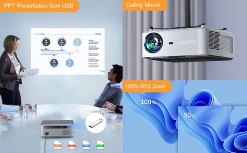 Yaber  Buffalo U6 portable projector White Dot, 1080P, WiFi, wireless screen mirroring, and 4-point keystone correction - White Dot HOW TO BUY