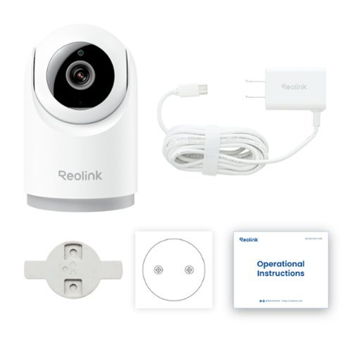 Reolink E331 2K+ 5MP Indoor Wired Wi - Fi Pan Tilt Baby + Pet Monitor Camera with Auto - Track and Cry Detect - White BUY ONLINE