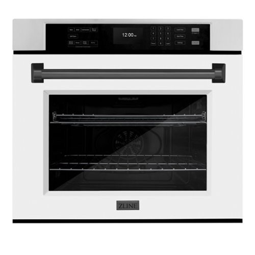 ZLINE - 30 in. Autograph Wall Oven w/ Air Fry and Self Clean w/ White Black Accents - Stainless Steel