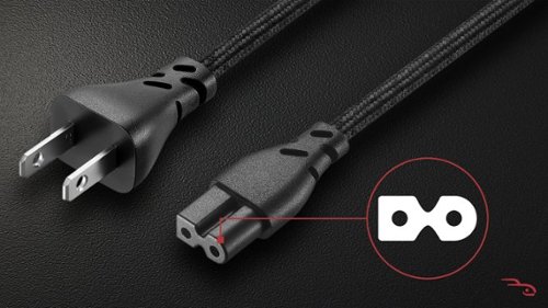 Rocketfish™ 8 ft. Polarized Braided Power Cord - Black WORLDWIDE DELIVERY