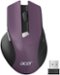 Acer - Wireless Mouse for Laptop, 2.4GHz Computer Mouse 3 Adjustable DPI Office Cordless USB Mice with USBA Receiver - Wireless - Purple-Front_Standard