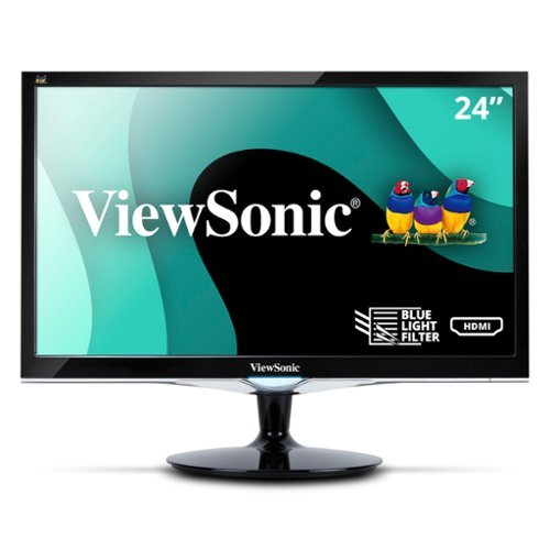 ViewSonic - VX2452MH 24" LCD FHD Gaming Monitor (DisplayPort VGA, HDMI, DVI) - Black-Front_Standard 