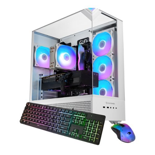 iBUYPOWER - Element Gaming Desktop PC - AMD Ryzen 7 8700F, NVIDIA GeForce RTX 5060 8GB, 16GB DDR5 RGB,1TB NVMe - White