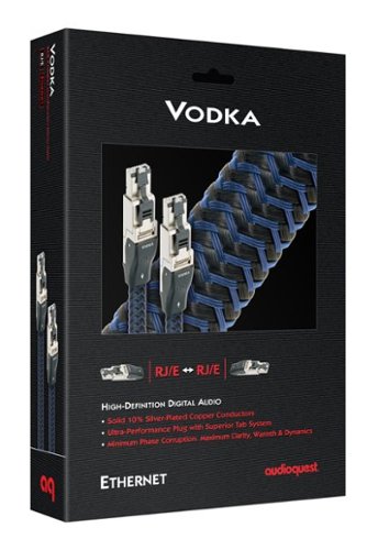 AudioQuest Vodka RJ/E 9.8' Digital  Ethernet Cable with RJ45 to RJ45 Connectors - Blue on Black WORLDWIDE DELIVERY