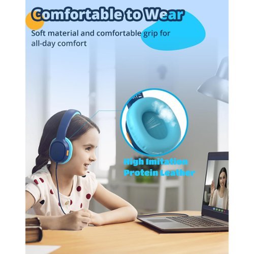 Tronsmart KH01 Wired Headphones for School Travel, Safe Volume Limited, Foldable Lightweight Over-Ear Headphones for PC/Tablet - Navy Blue HOW TO BUY