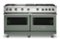 Viking - 8.0 Cu. Ft. 60"W. Professional 5 Series Freestanding Double Oven Gas Convection Range - Eucalyptus-Front_Standard