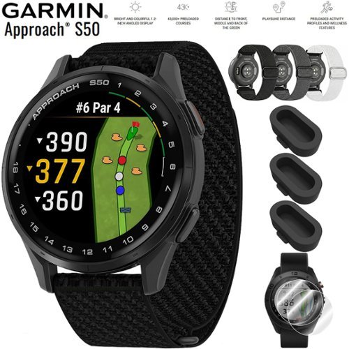 Garmin Approach S50 Advanced Golf GPS Smartwatch with Nylon