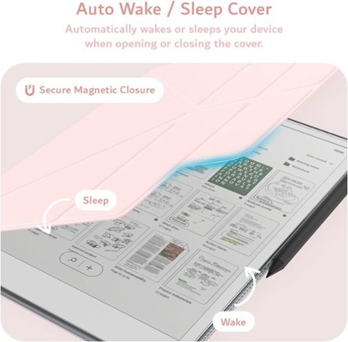 TUDIA M FLIP Detachable Clear Magnetic Case for Remarkable Paper