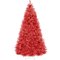 Best Choice Products - 7.5ft Pre-Lit Christmas Tree, Artificial Holiday Decoration w/ 550 Lights - Red-Front_Standard