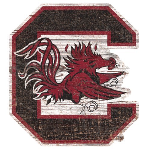Fan Creations - South Carolina Gamecocks Distressed Logo Cutout Sign - Multicolor-Front_Standard 