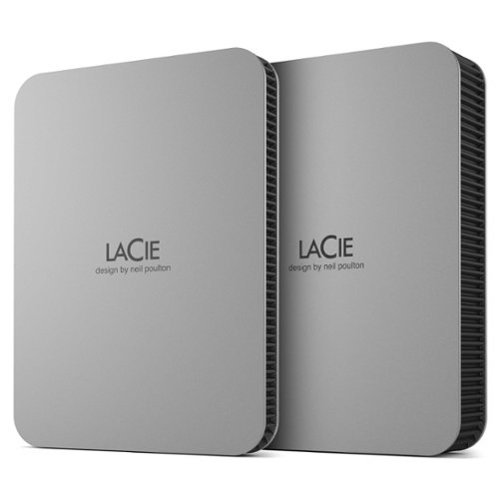 LaCie Mobile 2TB External USB-C 3.2 Portable Hard Drive with Rescue Data Recovery Services - Moon Silver BUY IN AUSTRALIA
