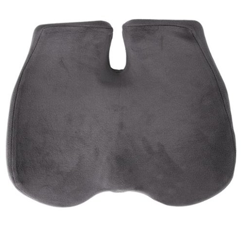 Mind Reader Office Chair Cushion, Ergonomic, Orthopedic, Portable, Car Seat, Memory Foam, 18.25L x 15.5W x 4H - Gray BUY IN SINGAPORE