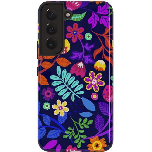 ArtsCase - StrongFit Designers Case for Samsung S22 - Cute Flowers / Purple-Front_Standard 
