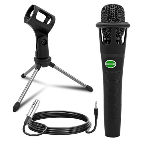 5 CORE - Podcast Equipment Bundle w Cardioid Dynamic XLR Microphone Mini Desk Stand XLR to 1/8” Cable-Front_Standard 