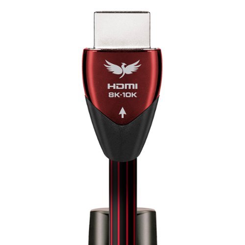 AudioQuest FireBird 48 10'   4K-8K-10K 48Gbps  In-Wall Rated HDMI Cable - Black with Red Stripes GLOBAL SHIPPING