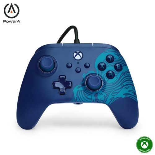 PowerA - Advantage Wired Controller for Xbox Series X|S, Xbox One, Windows - Blue Wave-Front_Standard 
