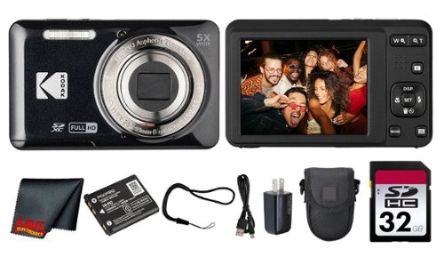 Bundle Kodak PIXPRO FZ55 Digital Camera (Black) (FZ55BK) + 32GB