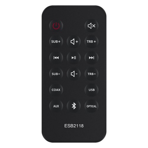 ALLIMITY - ESB2118 Replacement Remote, Fit for Element 2.1 SoundBar ESB2118 - Black-Front_Standard 