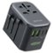 Epicka - Pulse 45W European Travel Plug Adapter, Universal Power Adapter with PD Fast Charging International Charger Adapter - Black-Front_Standard