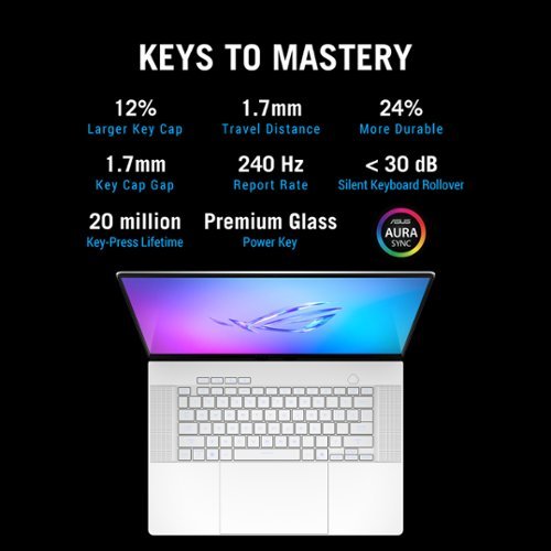 ASUS ROG Zephyrus G16 16 OLED 2.5K 240Hz Gaming Laptop - Intel Core Ultra 9 - 32GB RAM - NVIDIA GeForce RTX 5070Ti - 2TB SSD - Platinum White WORLDWIDE DELIVERY