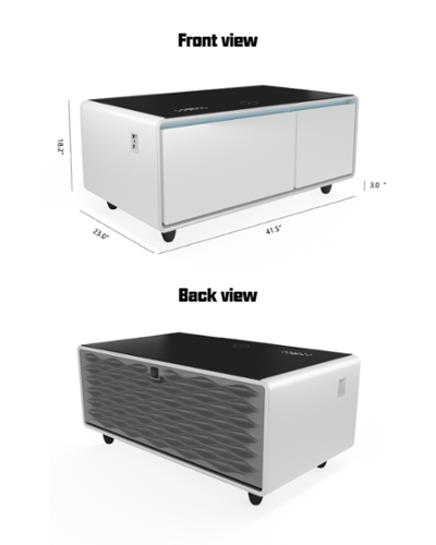 K★★136  LOOZER SMARTTABLE STB90 Livtab Smart Coffee Table with Refrigerated Drawers, Wireless