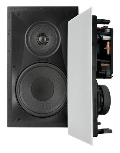 Sonance - VP82 RECTANGLE - Visual Performance 8" 3-Way In-Wall Rectangle Speakers (Pair) - Paintable White-Front_Standard 