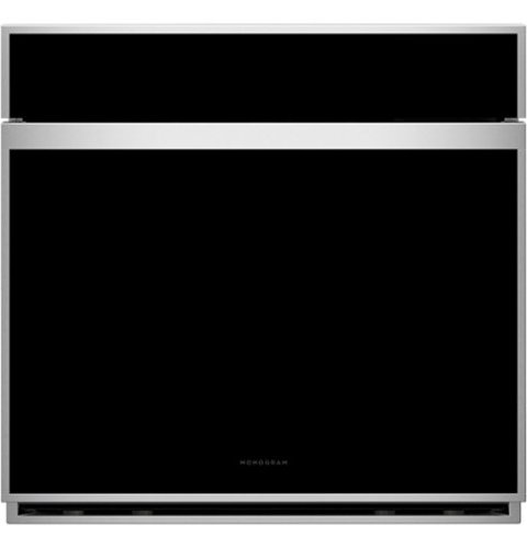 Monogram - Minimalist 30" Smart Built-In Single Electric Convection Wall Oven with No-Preheat Air Fry and In-Oven Camera - Stainless Steel