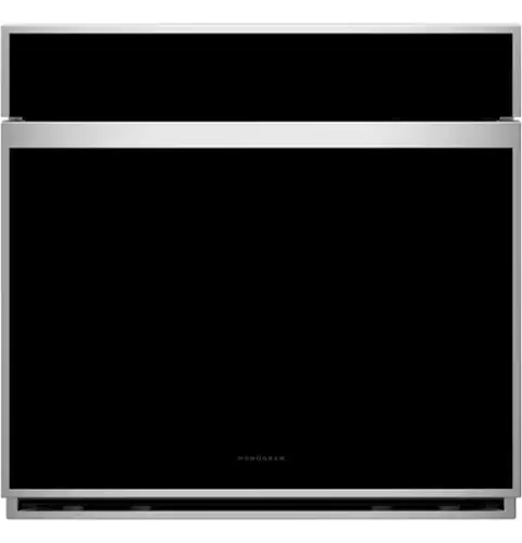 Front. Monogram - Minimalist 30" Smart Built-In Single Electric Convection Wall Oven with No-Preheat Air Fry and In-Oven Camera - Stainless Steel.