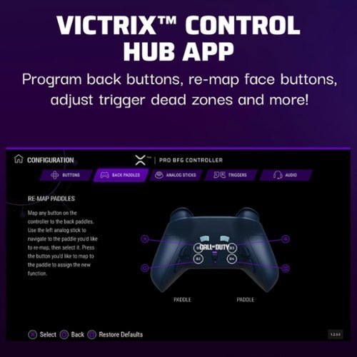 PDP Victrix Pro BFG Wireless Controller for PS5, PS4, and PC, Sony 3D Audio, Modular Buttons/Clutch Triggers/Joystick - Midnight Mask GLOBAL SHIPPING