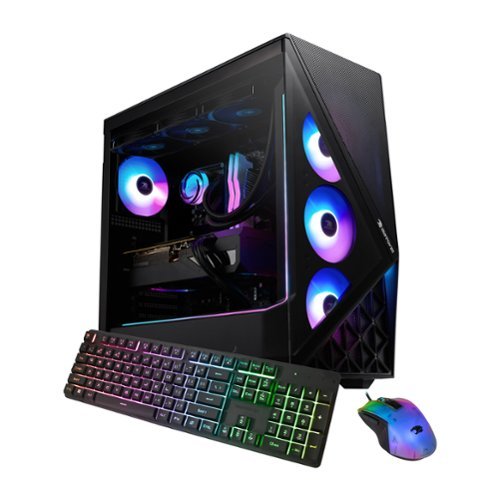 iBUYPOWER - Slate 9 Black Gaming Desktop PC - AMD Ryzen 7 9800X3D, AMD Radeon RX 9070 16GB, 32GB DDR5 RGB,2TB SSD - Black